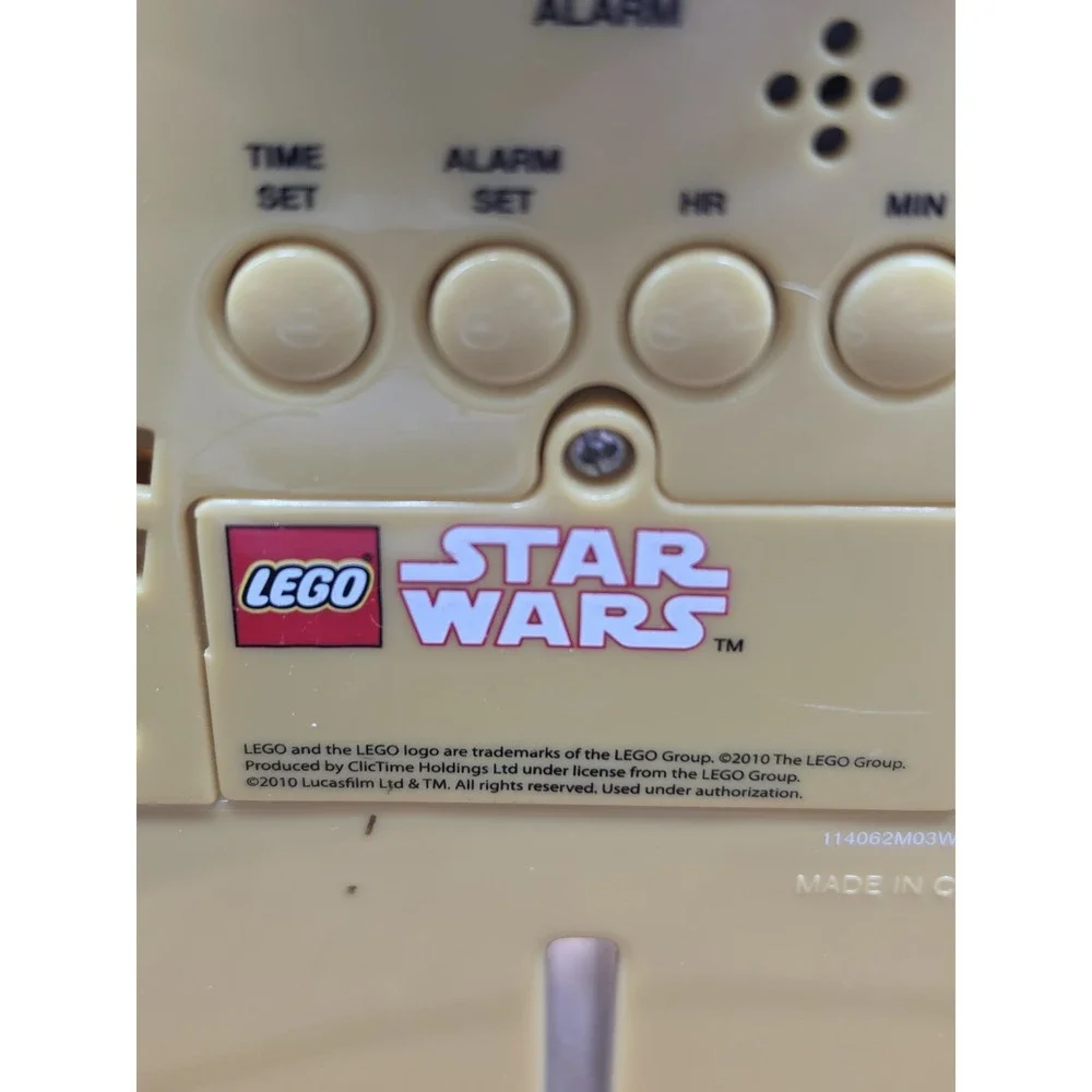 Lego Star Wars Yoda Digital Alarm Clock Tested Works Adjustable Arms & Hands